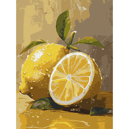 Картина по номерам Лимонное настроение (30х40 см), бренду Strateg - KUBIX