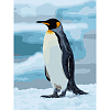 Картина по номерам Пингвин на льду (30х40 см)