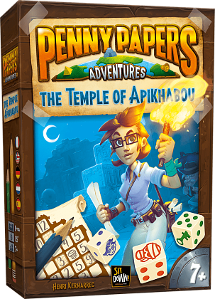 Настольная игра Пенни Пейперс: Храм Апикаба (Penny Papers Adventures: The Temple of Apikhabou), бренду Sit Down!, для 1-12 гравців, час гри < 30мин. - KUBIX