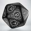 Миниатюра товара Кубик D20 Level Counter Black & White Die - 1