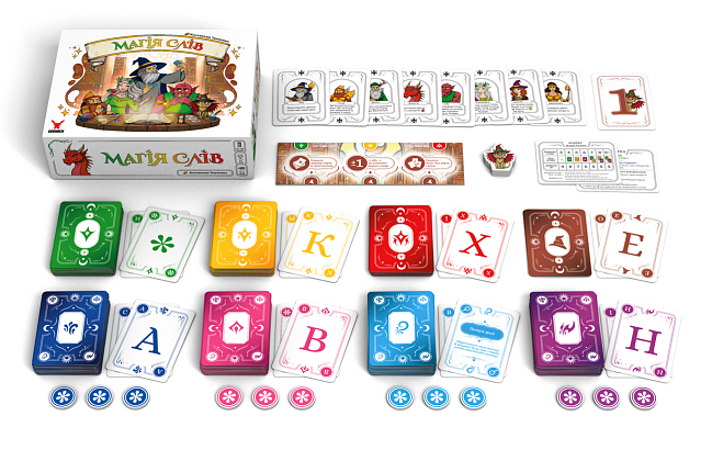 Настольная игра Магия слов (Words of Magic), бренду Geekach Games, для 2-4 гравців, час гри < 30мин. - 4 - KUBIX