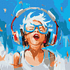 Картина по номерам Хлопчик в навушниках (50х50 см)