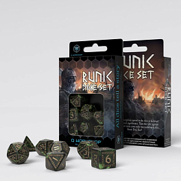 Набор кубиков Runic Bottle-green & gold Dice Set