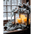 Мініатюра товару Картина за номерами Зимовий ліхтар зі свічками (40х50 см) - 1