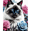 Картина по номерам Кот с голубыми глазами (40х50 см)