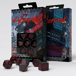 Набір кубиків Cyberpunk Red Dice Set: Blood over Chromet