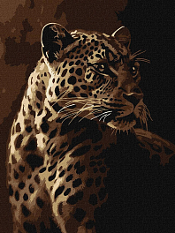 Картина по номерам Взгляд леопарда (30х40 см)