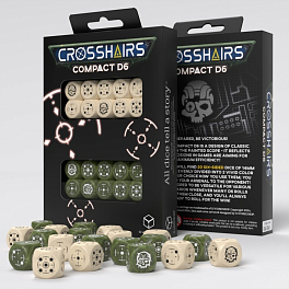 Набор кубиков Crosshairs Compact D6: Beige & Olive Dice Set