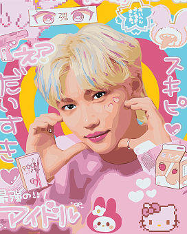 Картина по номерам K-Pop: Stray Kids Лі Фелікс (Li Felix) (40х50 см)