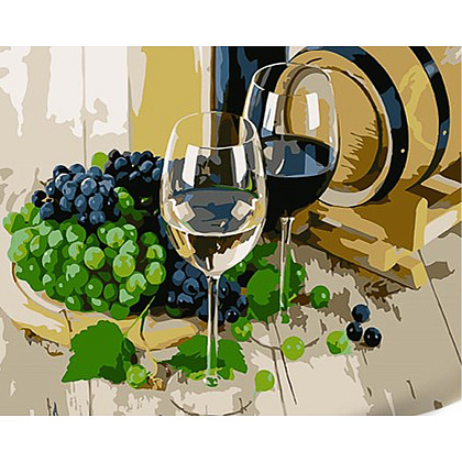 Картина по номерам Вино и виноград (30х40 см), бренду Strateg - KUBIX