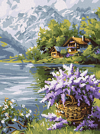 Картина за номерами Бузковий кошик (30х40 см)
