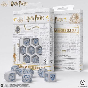 Набор кубиков Harry Potter. Ravenclaw Modern Dice Set - White
