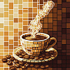 Картина по номерам Кава та вітраж (30х30 см)