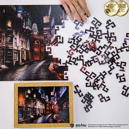 Фигурный деревянный пазл Гарри Поттер На job Diagon XL, бренду Woods story - 4 - KUBIX