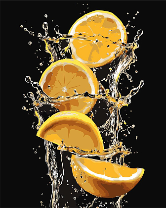 Картина по номерам Цитрусова свіжість (40х50 см), бренду Origami - KUBIX