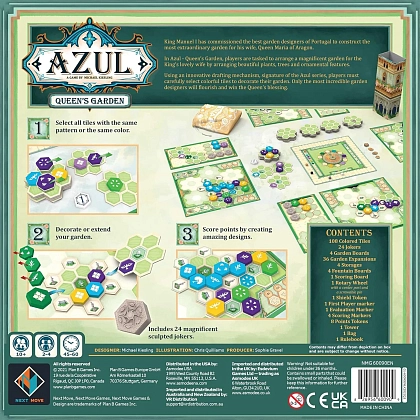 Настільна гра Азул. Сад королеви (Azul Queen's Garden), бренду Next Move Games, для 2-4 гравців, час гри < 30хв. - 2 - KUBIX