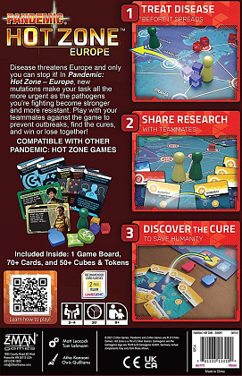 Настольная игра Pandemic: Hot Zone. Europe (Пандемия: Горячая Зона. Европа) (EN), для 2-4 гравців, час гри < 30мин. - 4 - KUBIX