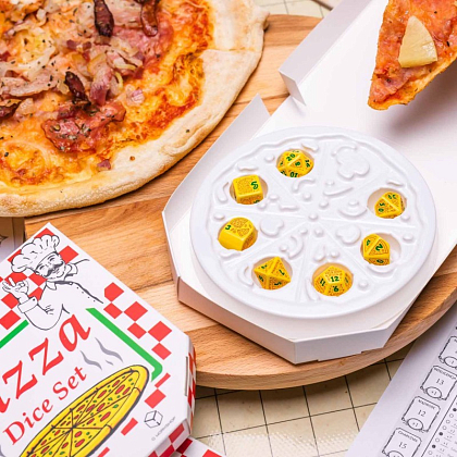 Набір кубиків Pizza Modern Dice Set: Margherita (7), бренду Q-Workshop - 7 - KUBIX