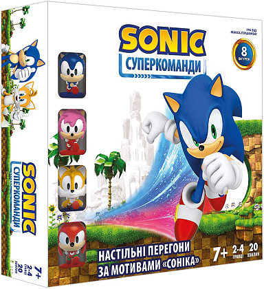 Настільна гра Сонік. Суперкоманди (Sonic Super Teams), бренду Geekach Games, для 2-4 гравців, час гри < 30хв. - KUBIX