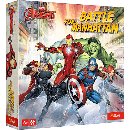 Настольная игра Мстители: Битва за Мангеттен (Marvel Avengers: Battle for Manhattan), бренду Trefl, для 2-5 гравців, час гри < 30мин. - KUBIX