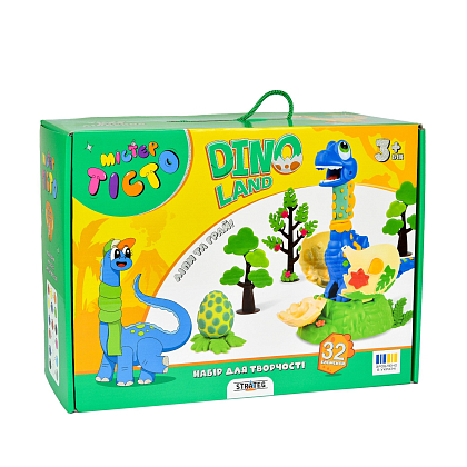 Набор для лепки Мистер тесто Dino Land, бренду Strateg - KUBIX