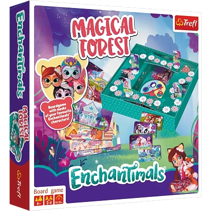 Настільна гра Енчантімалс: Магічний Ліс (Enchantimals: Magical Forest), бренду Trefl, для 2-4 гравців, час гри < 30хв. - KUBIX