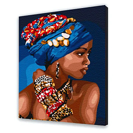 Картина за номерами African woman (30х40 см)