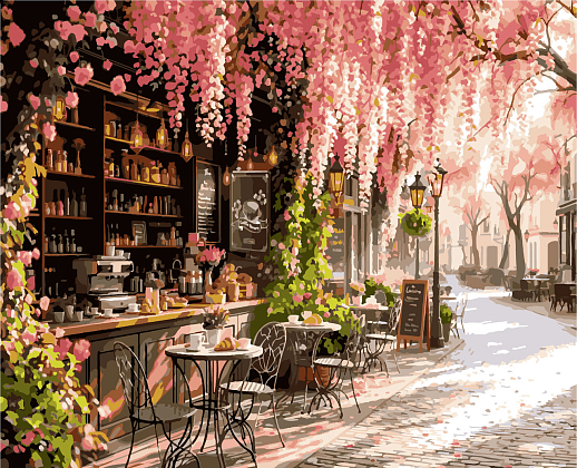 Картина за номерами Весняна вулиця (50х60 см), бренду Artissimo - KUBIX