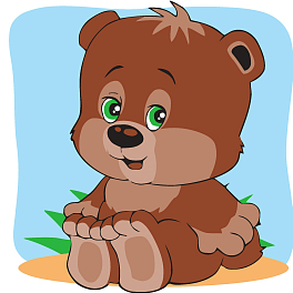Картина по номерам Медвежонок Тедди (20х20 см)