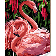 Миниатюра товара Картина по номерам Розовые фламинго (30х40 см) - 1