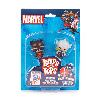Набор фигурок-топперов "Bop n Tops" Marvel (3 фигурки)