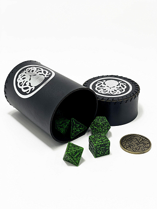 Стакан для кубиков Ктулху черный Dice Cup, бренду Планета Игр - KUBIX