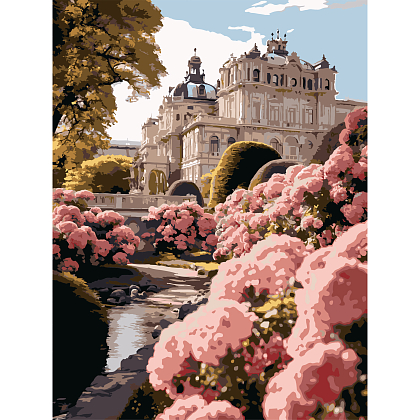 Картина за номерами Будинок у квітах (30х40 см), бренду Strateg - KUBIX