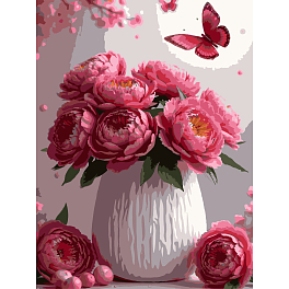 Картина по номерам Цветы в вазе (30х40 см)