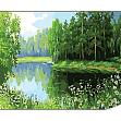 Мініатюра товару Картина за номерами Ставок у лісі (30х40 см) - 1
