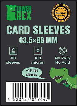Протекторы 100 микрон (премиум) 63,5*88 (Cards Sleeves 100 micron (premium) 63,5*88)