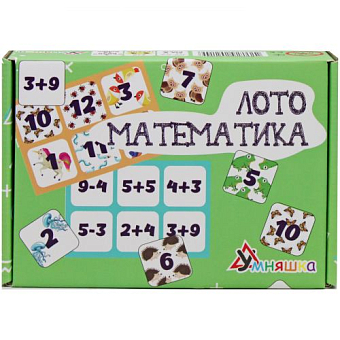 Настольная игра Лото математика - KUBIX Настольная игра Лото математика