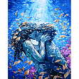 Миниатюра товара Картина по номерам Любовь под водой (40х50 см) - 1
