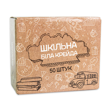 Мел Школьный белый (50 штук), бренду Strateg - KUBIX