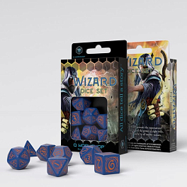 Набір кубиків Wizard Dark-Blue & Orange Dice Set