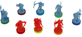 Настольная игра Война Кольца: Цветные базы (War of The Ring Colored Plastic Rings).