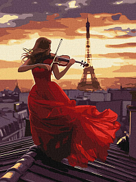 Картина по номерам Гра на скрипці люди (30х40 см)