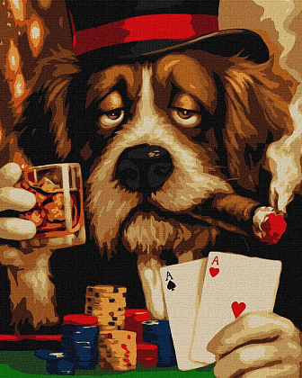 Картина по номерам Бим действительно устал (40х50 см), бренду Идейка - KUBIX