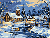 Картина по номерам Зимове містечко (30х40 см)