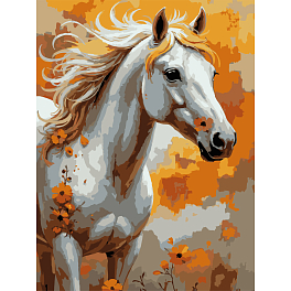 Картина за номерами Білий кінь (30х40 см)