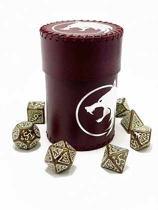 Стакан для кубиков Волк бургунди Dice Cup, бренду Планета Игр - 8 - KUBIX