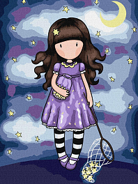 Картина по номерам Девушка с сачком (30х40 см)