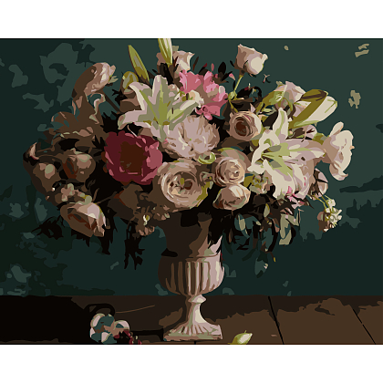 Картина за номерами Розкішний світлий букет (40х50 см), бренду Strateg - KUBIX