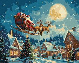 Картина по номерам Рождественская сказка (40х50 см)