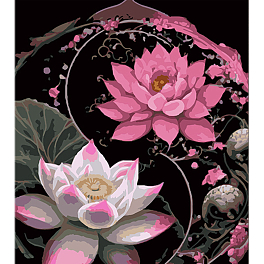 Картина за номерами Цвітіння лотоса (40х50 см)